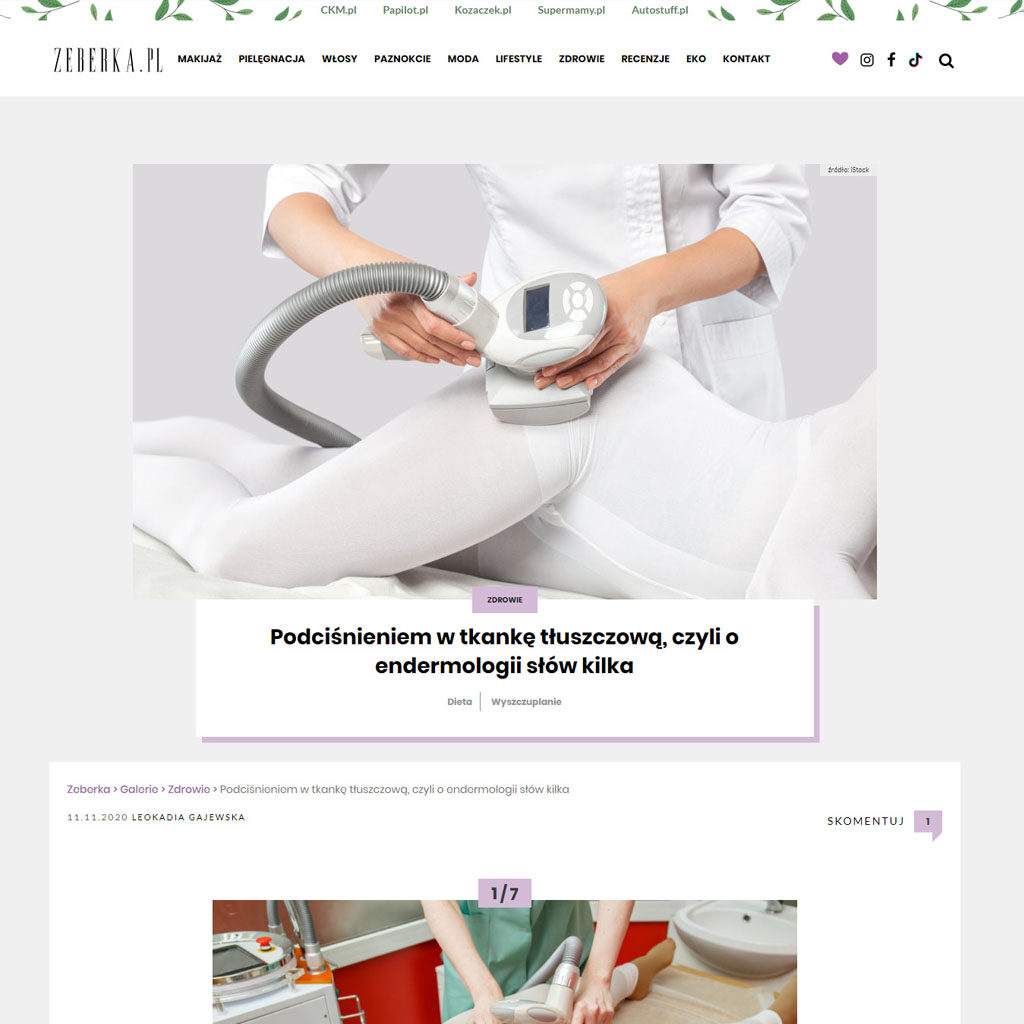 Podciśnieniem w tkankę tłuszczową, czyli o endermologii słów kilka