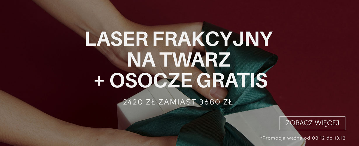 Laser frakcyjny na twarz + osocze GRATIS